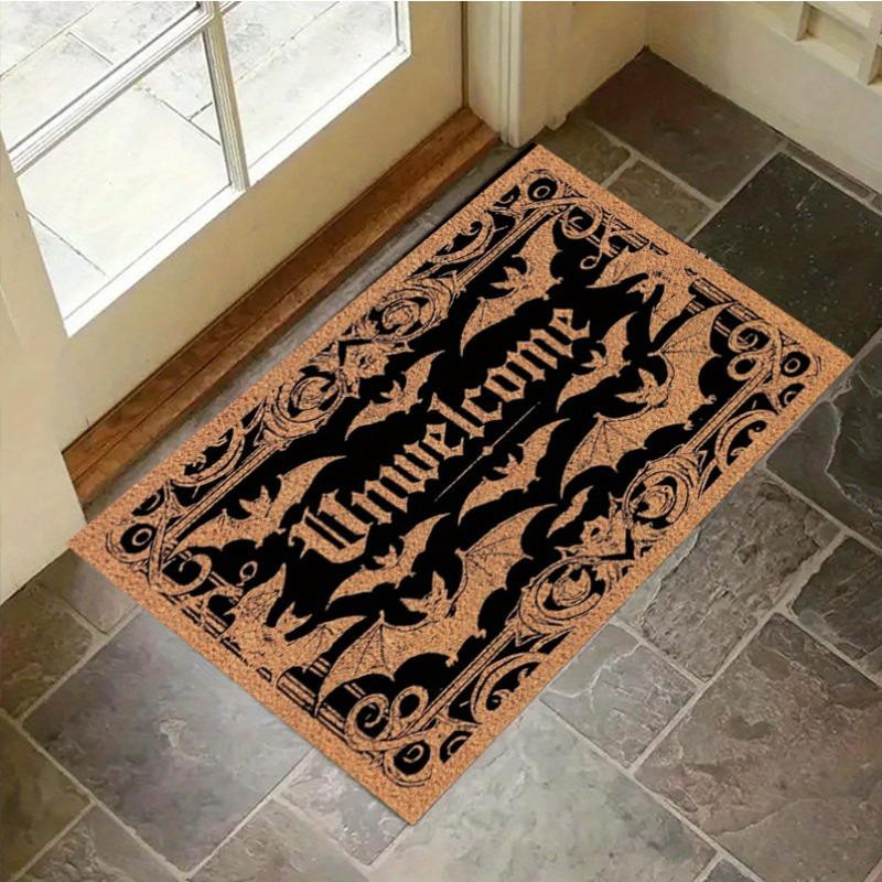 Fußmatte mit Fledermaus-Motiv in Schwarz, B/B: 80 x 50 cm - Bild 1