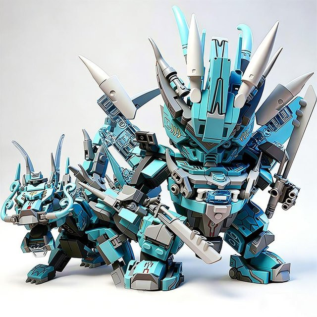 Linyi toy Mecha Mechanische Maschine Stadtgebiet Gebäude Bausteinset - Bild 1