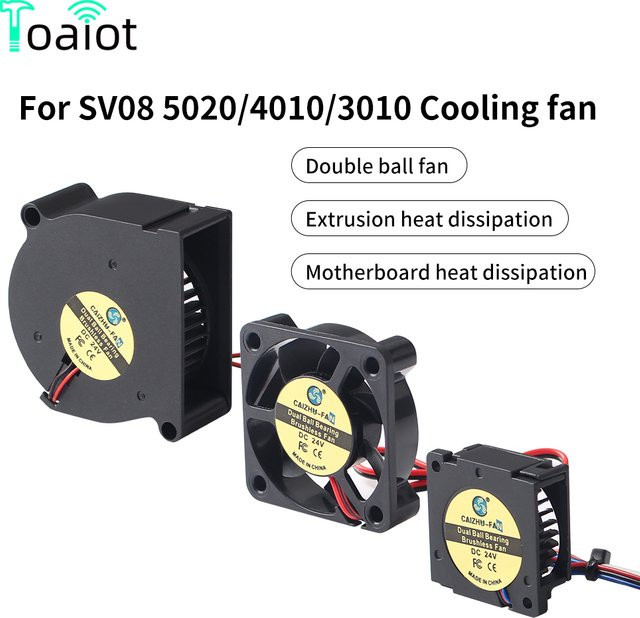 Toaiot SV08 Kühlventilator in Schwarz für schnelles und leises Drucken mit drei Varianten 5020/4010/3010 - Bild 1