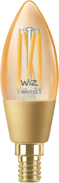 WiZ LED Filamentlampe in Kerzenform, dimmbar, Gold/Messing, E14, WiFi-fähig mit CCT (warmweiß bis kaltweiß) - Bild 1