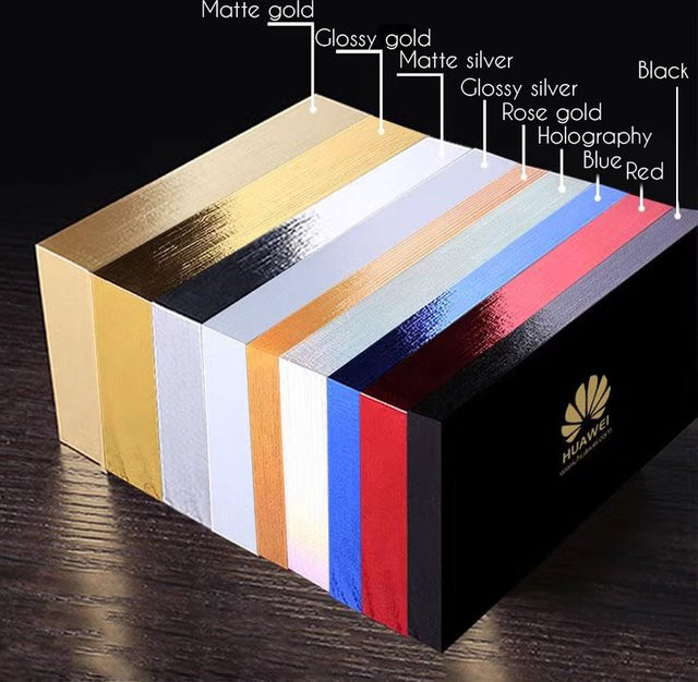 Personalisierte Visitenkarten mit Logodruck und 3D-Prägung auf Baumwollpapier, Multicolor - Bild 1