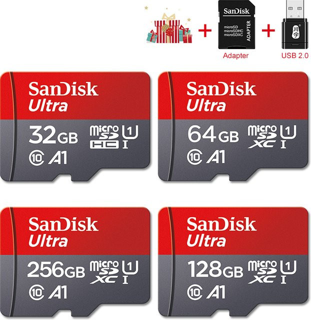 SanDisk Micro-SD UHS-I Flash-Speicherkarte mit SD-Adapter und bis zu 100 MB/s Geschwindigkeit - Bild 1