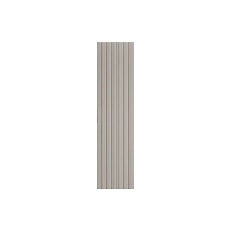 Vente-unique Badschrank Zevara in Beige im Art-Deco-Stil mit geriffelter Oberfläche, Wandmontage, Breite: 35 cm, Höhe: 140 cm, Tiefe: 25 cm - Bild 2