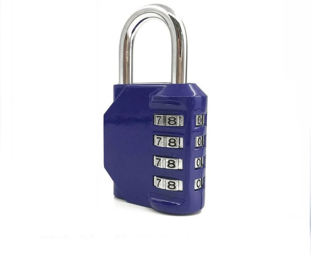 Mechanisches Zahlenschloss von Meterk in Blau mit 4 Zifferblättern aus Zinklegierung für schlüssellose Sicherheit und Diebstahlschutz - Bild 1
