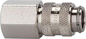 Riegler Schnellverschlusskupplung NW 5 aus vernickeltem Messing in Silber mit G 1/8 IG - Bild 1
