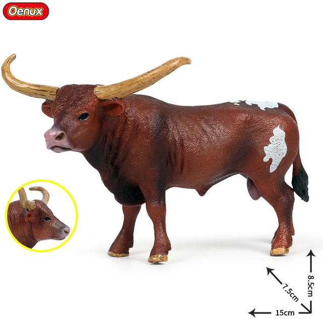 Oenux Simulation Milchkuh Rind Kalb Angus Bulle Ochse Büffel, Actionfiguren, ab 3 Jahren - Bild 1