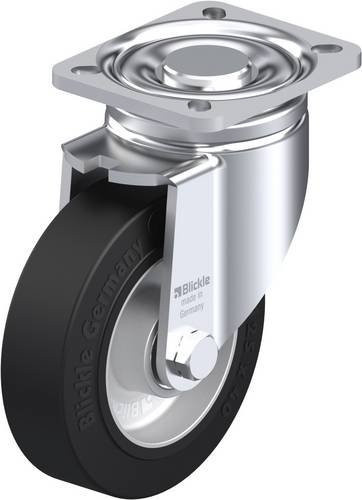Blickle Lenkrolle LH-ALEV 125K-1 aus Stahl und Aluminium, Farbe Silber/Schwarz, Rad-Durchmesser: 125 mm, Tragfähigkeit (max.): 250 kg - Bild 1