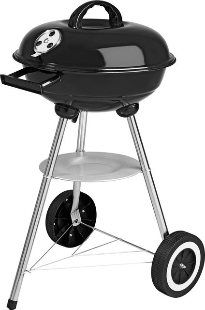 GRILLMEISTER Kettle Kugelgrill in Schwarz mit verchromtem Grillrost - Bild 1