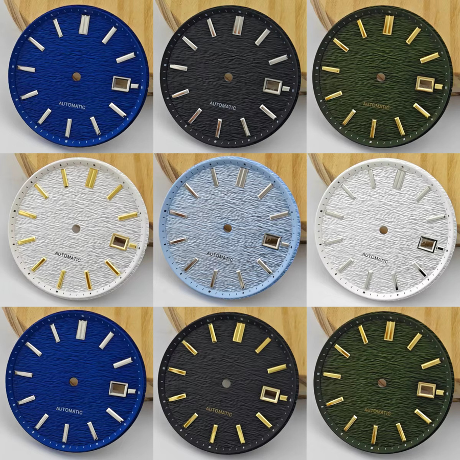 Zifferblatt mit Querstreifen-Textur, 33,5 mm, für Seiko Grand NH35 Uhrwerk - Bild 5