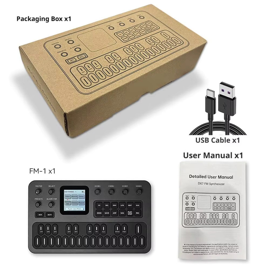 M-VAVE FM-1 Tragbares FM-Synthesizer-Effektpedal in Schwarz mit Bluetooth und eingebautem Lautsprecher - Bild 6