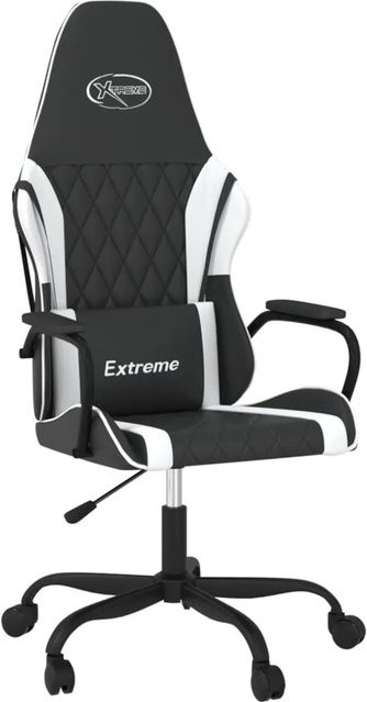 vidaXL Gaming-Stuhl Modell 2 mit Massagefunktion in Schwarz und Weiß aus Kunstleder - Bild 1