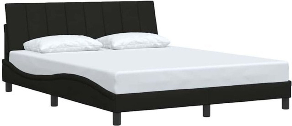 Modernes Polsterbett hanko von Vidaxl in Schwarz mit Stoffbezug, B/T: 160 x 200 cm - Bild 1