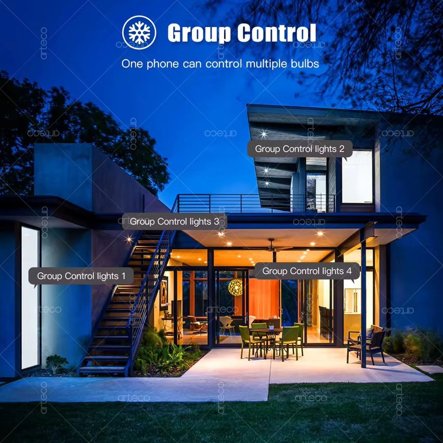 Tuya Smart LED Glühbirne RGBCW mit App-Steuerung via ZigBee WiFi Bluetooth, kompatibel mit Alexa, für E27 E14 und GU10 Fassungen - Bild 5