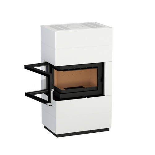 THERMIA Kaminbausatz Integra Plus Line, weiß, links, 8 kW - Bild 2