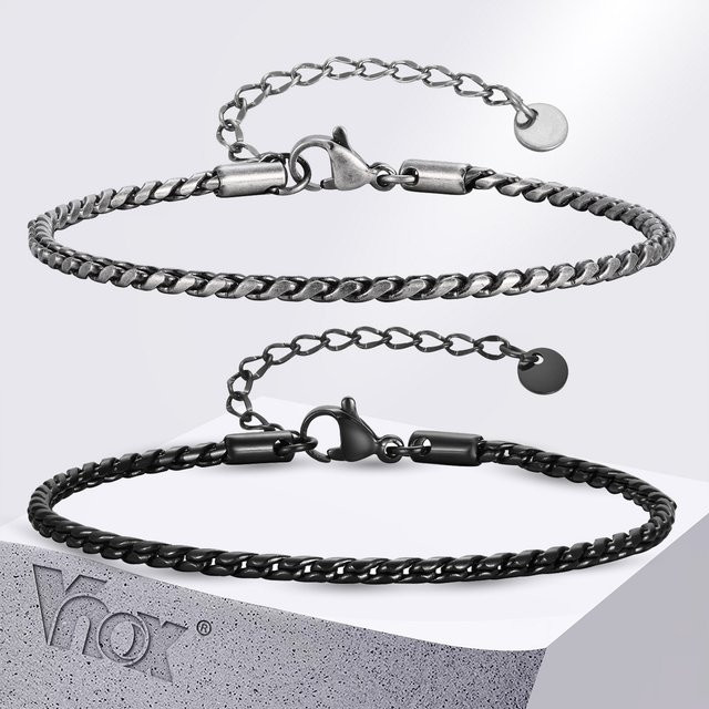 Vnox Armband, Schlangenketten, Edelstahl, Herren - Bild 1