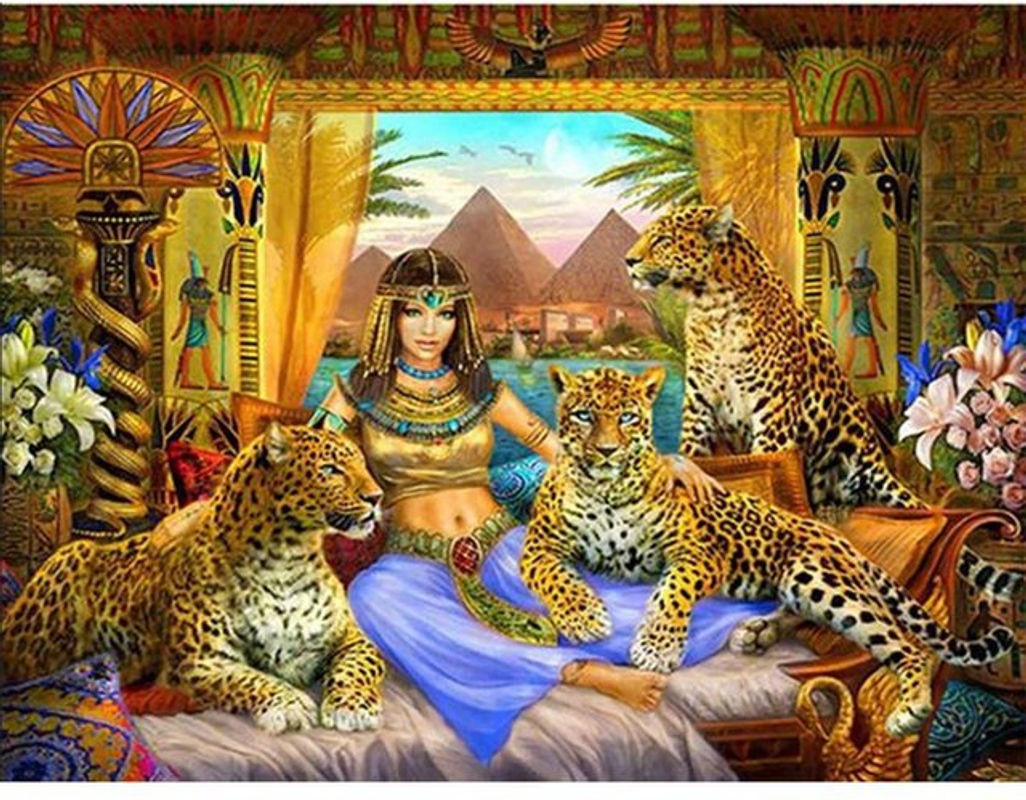 FIYO Diamond Painting Leopard 5D DIY Diamantstickerei Mosaik Dekoration, mehrfarbig, B x H: 20 x 30 cm - Bild 1