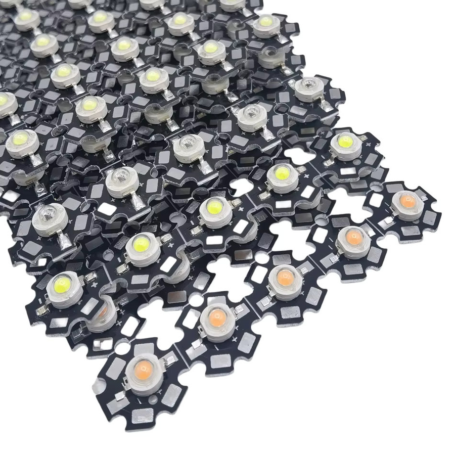 10 Stück TiaoChongYi Hochleistungs-LEDs mit 20mm Stern-Leiterplatte in verschiedenen Farben (UV, Warmweiß, Kaltweiß, Naturweiß, Rot, Grün, Blau, Königsblau, IR) mit 1W oder 3W - Bild 2