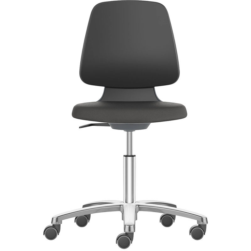 bimos Arbeitsstuhl Labsit mit Supertec-Polster und Rollen in Weiß, Sitzhöhe 450-650 mm - Bild 2