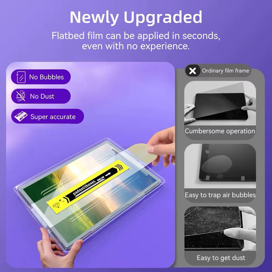 Samsung Panzerglas Schutzfolie für Galaxy Tab S7 S8 S9 S10 S11 S9 FE S10 FE+ transparent - Bild 2