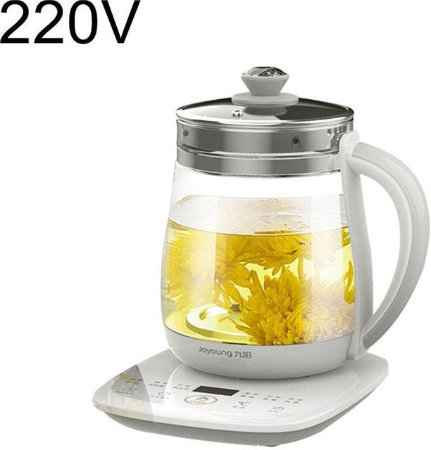 Jiuyang Multifunktionaler Glas-Teekessel und Gesundheitstopf mit Sieb, Weiß/Transparent, 1,5 l - Bild 1