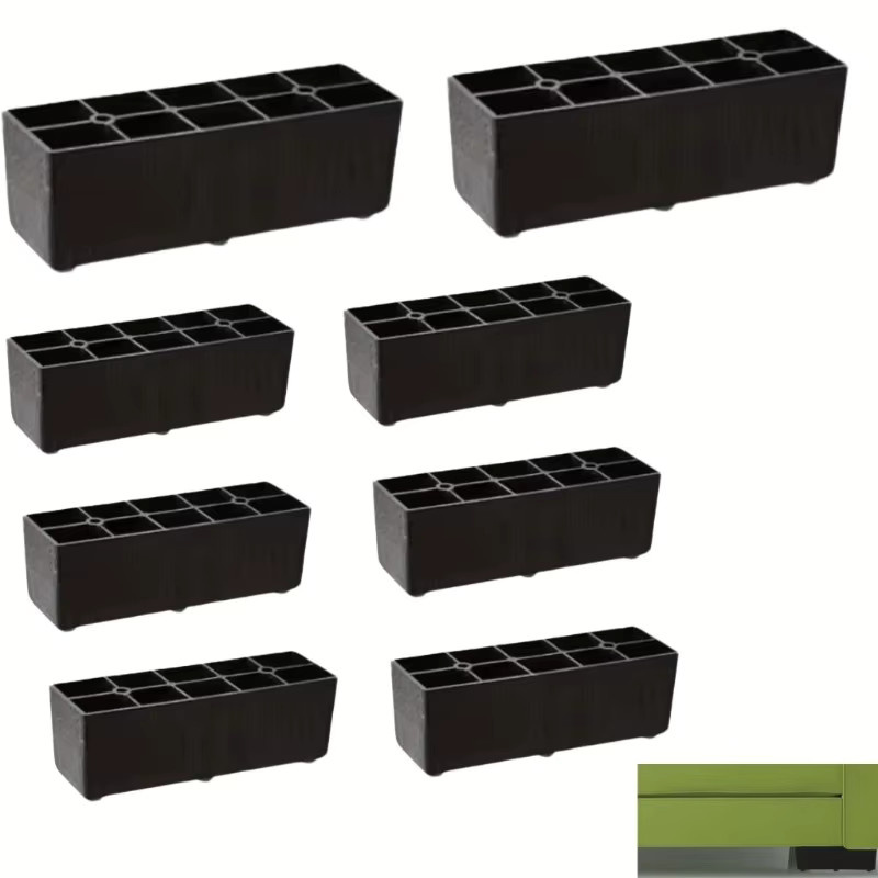 HACTIVOL 4er-Set Möbelbeine aus Kunststoff in Schwarz Matt für Sofa, Bett und TV-Ständer - Bild 5