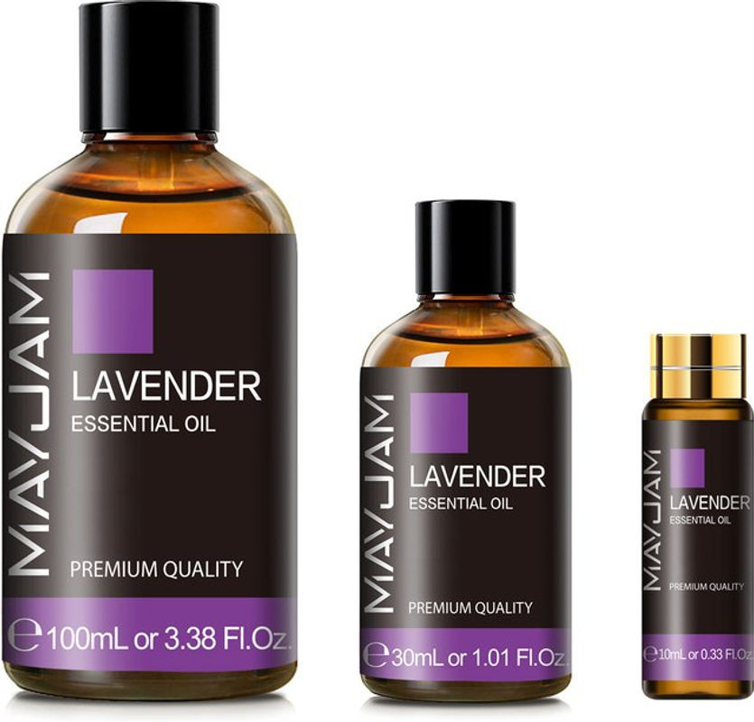 MAYJAM Lavendel Ätherisches Öl Natürliches Duftöl für Aromatherapie und DIY-Produkte in Brauner Glasflasche - Bild 1