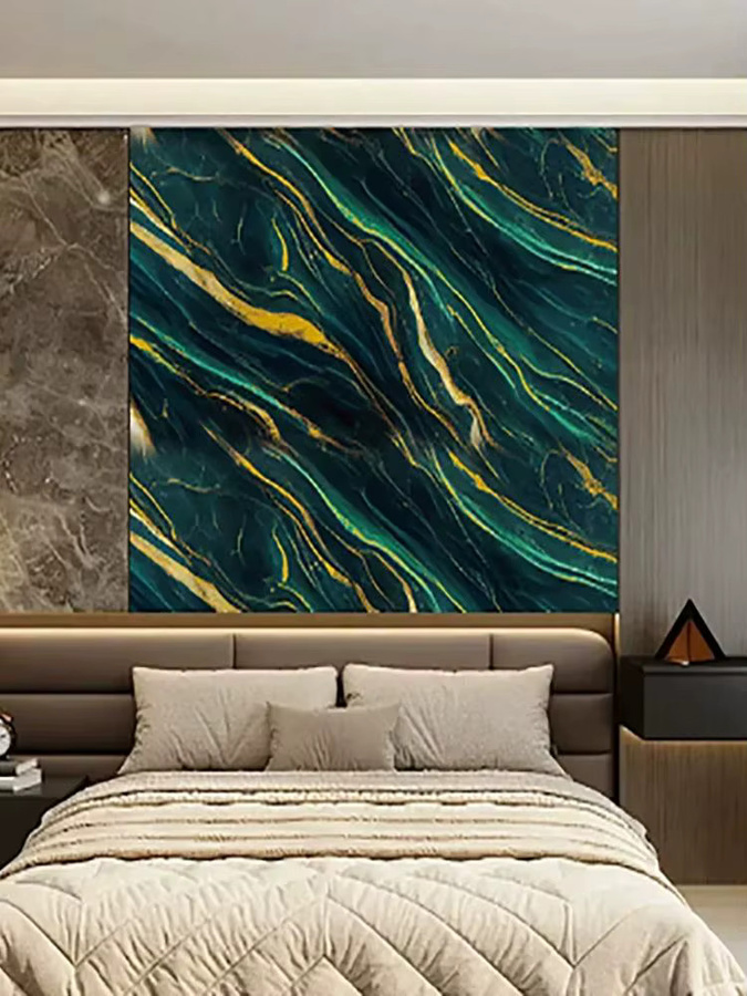 Selbstklebende Marmor-Wandaufkleber im modernen europäischen Stil, wasserfeste und waschbare Wandpaneele in abstrakter Optik zur Heimdekoration - Bild 3