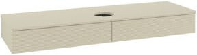 V&B Waschtischunterschrank Antao mit Frontstruktur in Grau lackiert, B/T: 160 x 50 cm - Bild 1