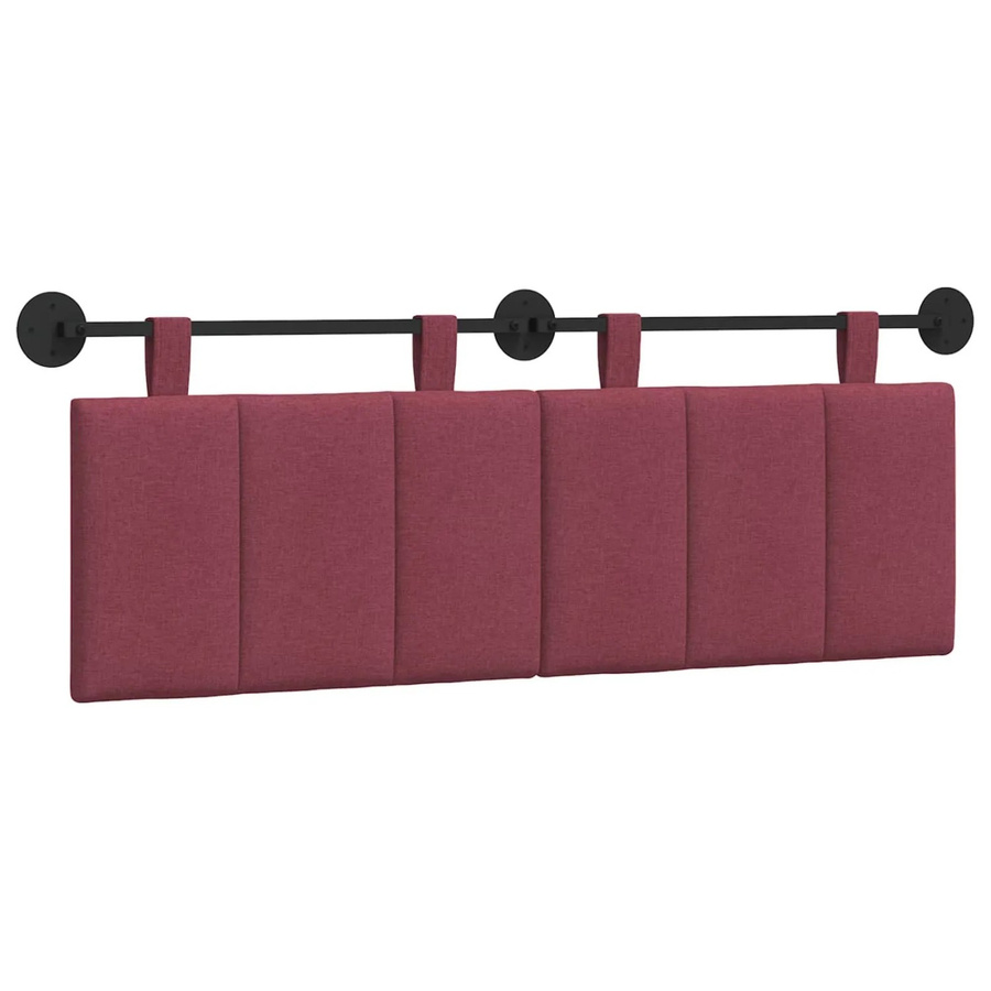 vidaXL Wandmontierte Hängevorderseite in Weinrot mit Stoffbezug, B/H/T: 150 x 55 x 5 cm - Bild 2