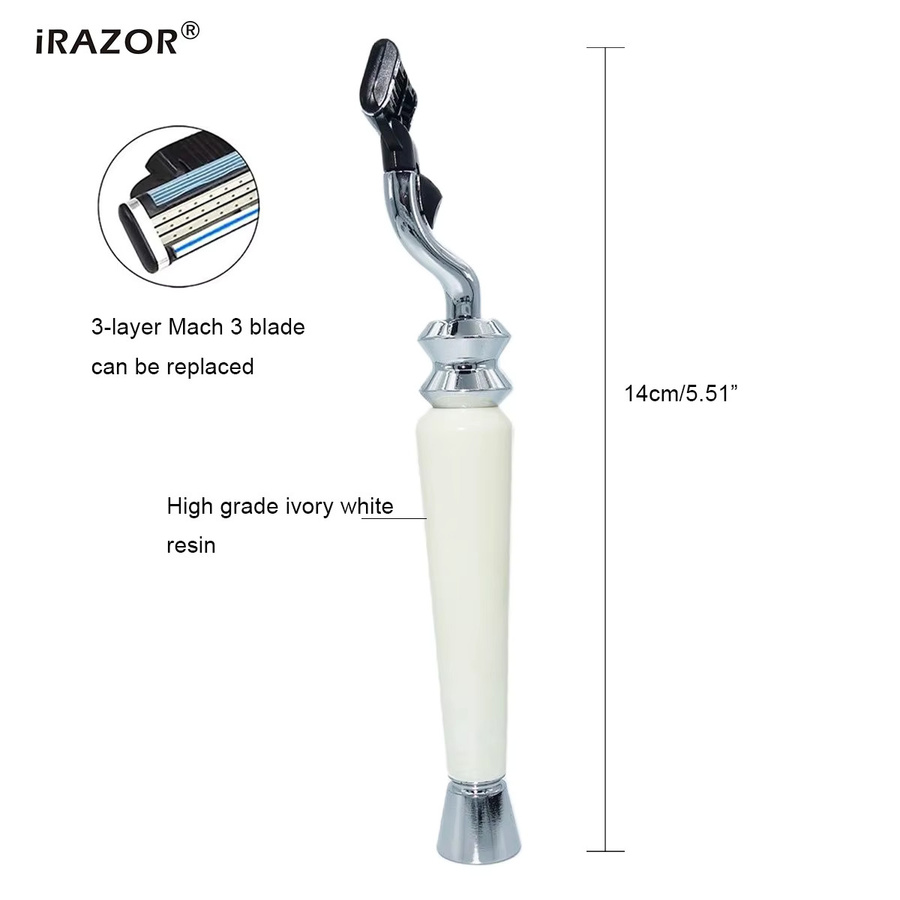 Irazor Mach 3 Sicherheitsrasierer, manuelle Rasierer, Unisex - Bild 4