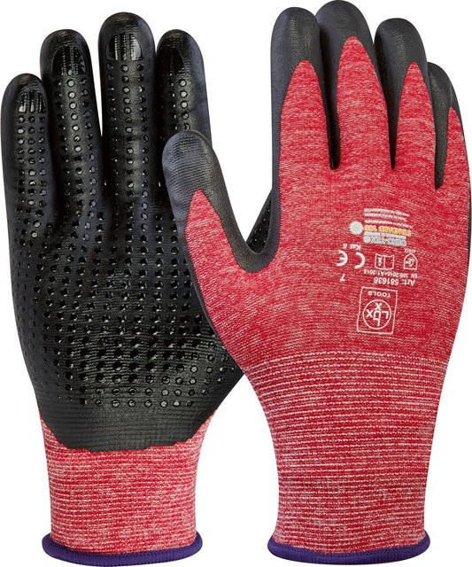 LUX-TOOLS Allroundhandschuh für Damen in Rot, Größe 8 - Bild 1