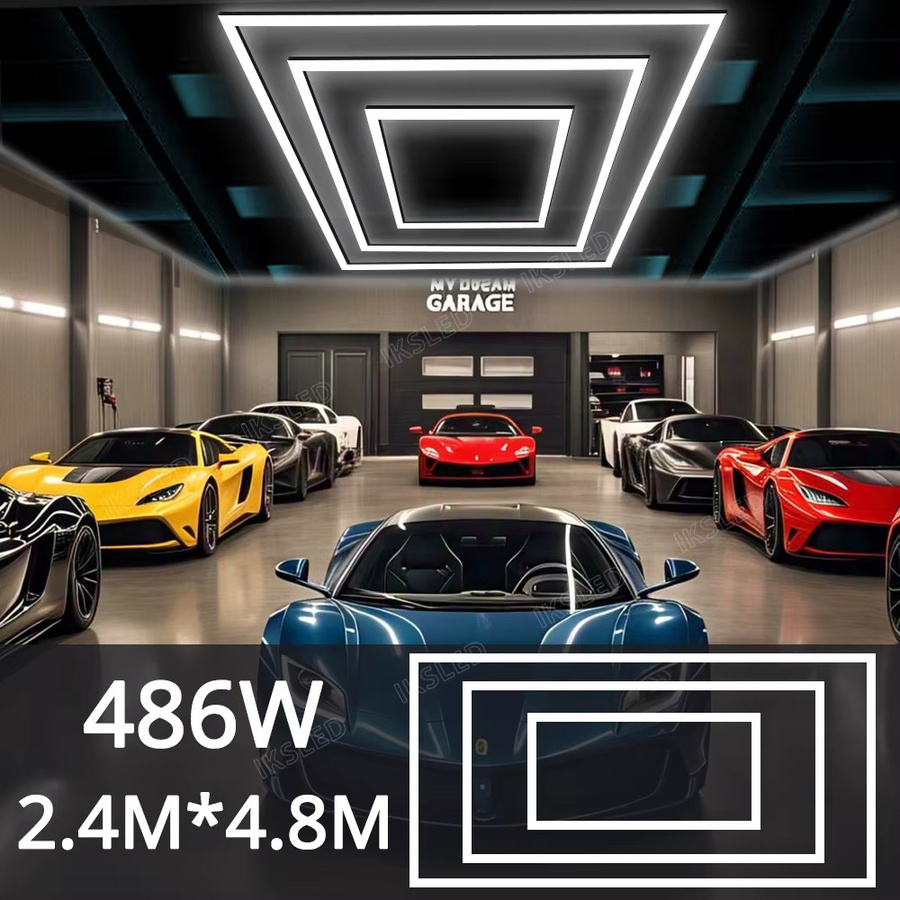 IKSLED Sechseckige LED-Deckenleuchte in Weiß mit 6500K Kaltweiß für Friseursalon, Garage und Werkstatt - Bild 4