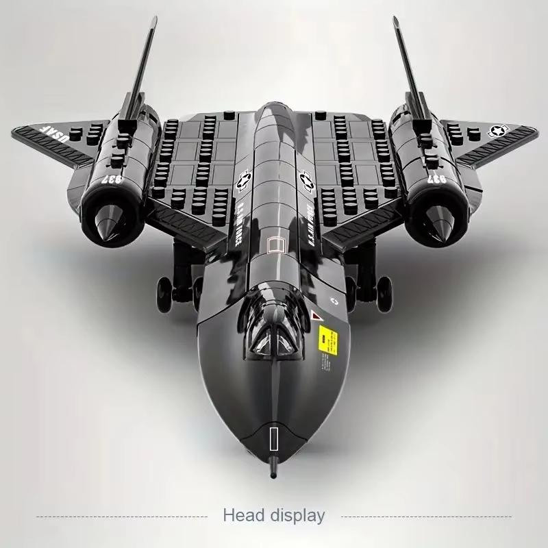 Linyi toy Bausteinset Sr-71 Blackbird Flugzeug Armeestil Spion NO.4005 - Bild 6