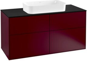 Villeroy & Boch Finion Waschtischunterschrank Peony Matt Blau mit internen Schubladen, B/T/H: 120 x 60,3 x 50,1 cm - Bild 1