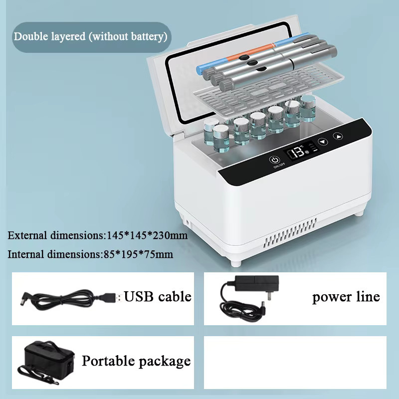 Dawupine Tragbare Mini Elektrische Kühlschrank Box für Insulin und Interferon, Weiß, 23,0 l - Bild 3
