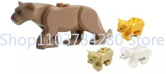 Afrikanische Wildtiere Zoo Bausteine Figuren, Spielzeugmodelle, Grün - Bild 1