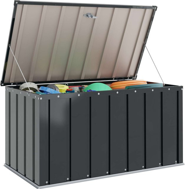 Gartenaufbewahrungsbox Yiwydaa aus Stahl in Schwarz, B/T/H: 101 x 56,5 x 50 cm - Bild 1