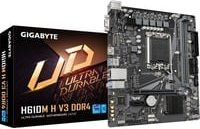 Gigabyte H610M H V3 DDR4 Mainboard Micro-ATX LGA1700 Schwarz mit Ethernet/LAN - Bild 1