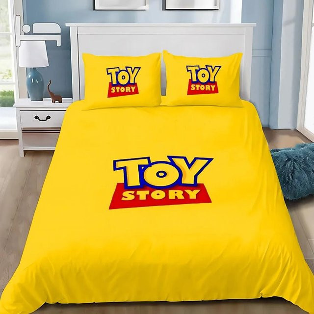 Buzz Lightyear Bettwäsche-Set mit 3D-Druck von Jessica Chen, Farbe Gelb, B/H: 140 x 210 cm - Bild 1