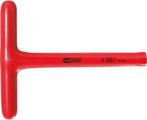 KS Tools Isolierter T-Griff-Steckschlüssel aus Chrom-Vanadium in Rot, 20 x 200 mm - Bild 1