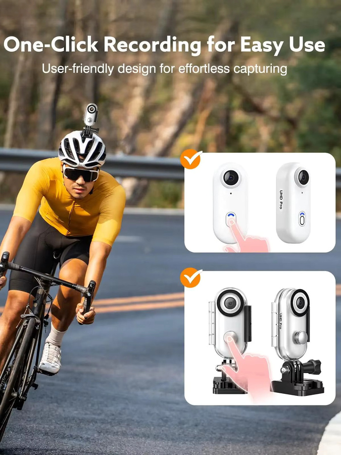 JETO FHB Mini-Action-Kamera in 1080P, tragbare Bodycam in Schwarz - Bild 5