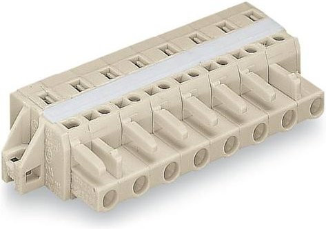 WAGO Buchsengehäuse-Kabel 721 mit 9 Polen und 7,50 mm Rastermaß, 721-209/027-000, 25 Stück in Grau und Beige - Bild 1