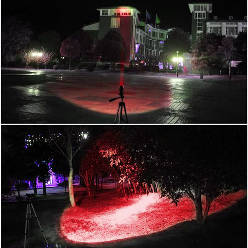 VASTFIRE LED taktische Jagdtaschenlampe mit RGB-Farben Grün, Rot und Weiß, USB wiederaufladbar und wasserdicht aus Aluminium - Bild 3