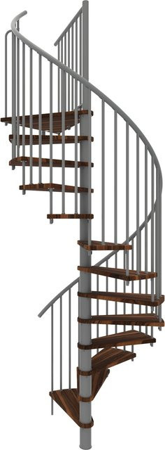 Minka Spindeltreppe Spiral Smart in Grau für eine Geschosshöhe bis 305 cm - Bild 1