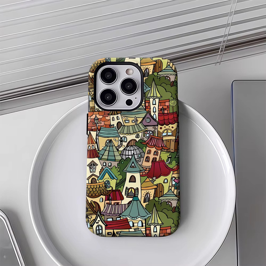 Fairy Town Robuste Magnetische Handyhülle für iPhone 17 16 15 14 13 Pro Max Plus in Multicolour - Bild 4