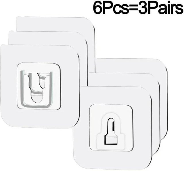 40 Stück selbstklebende Wandhaken von LIUXING Fire Home Decoration, transparent und unsichtbar, spurloser Wandorganizer aus Kunststoff für Küche und Schlafzimmer - Bild 1