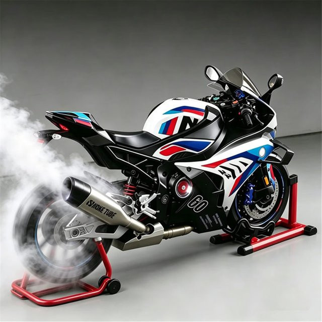 MAKEDA Sportmotorrad M1000RR S1000RR, Rennmotorrad-Modell, 1:9, mit Sound, Licht und Sprühfunktion - Bild 1