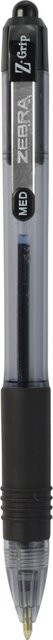 ZEBRA Kugelschreiber Z-Grip in Schwarz mit transparentem Gehäuse - Bild 1