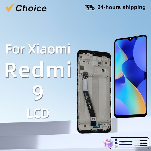 CHOICE LCD Display Touchscreen Digitizer Montage für Xiaomi Redmi 9 M2004J19AG M2004J19C in Schwarz - Bild 1