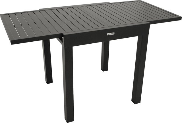 DEGAMO Balkon-Ausziehtisch ALCUDIA aus Aluminium in Anthrazit matt, B/T: 70 x 70 cm bis 140 x 70 cm - Bild 1